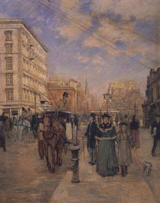 Theodore Robinson Fifth Avenue at Madison Square China oil painting art